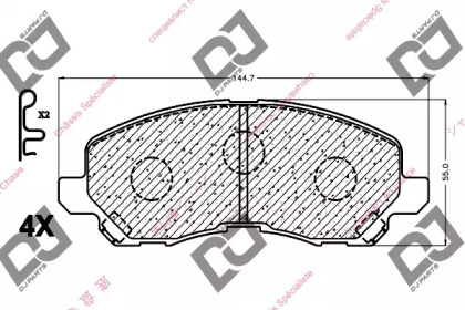 Комплект тормозных колодок DJ PARTS BP1151